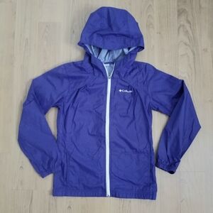 Columbia Blue Hooded Windbreaker/raincoat